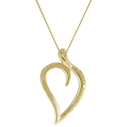 Tiffany Leaf Heart Necklace 18K Gold Women's TIFFANY&Co.