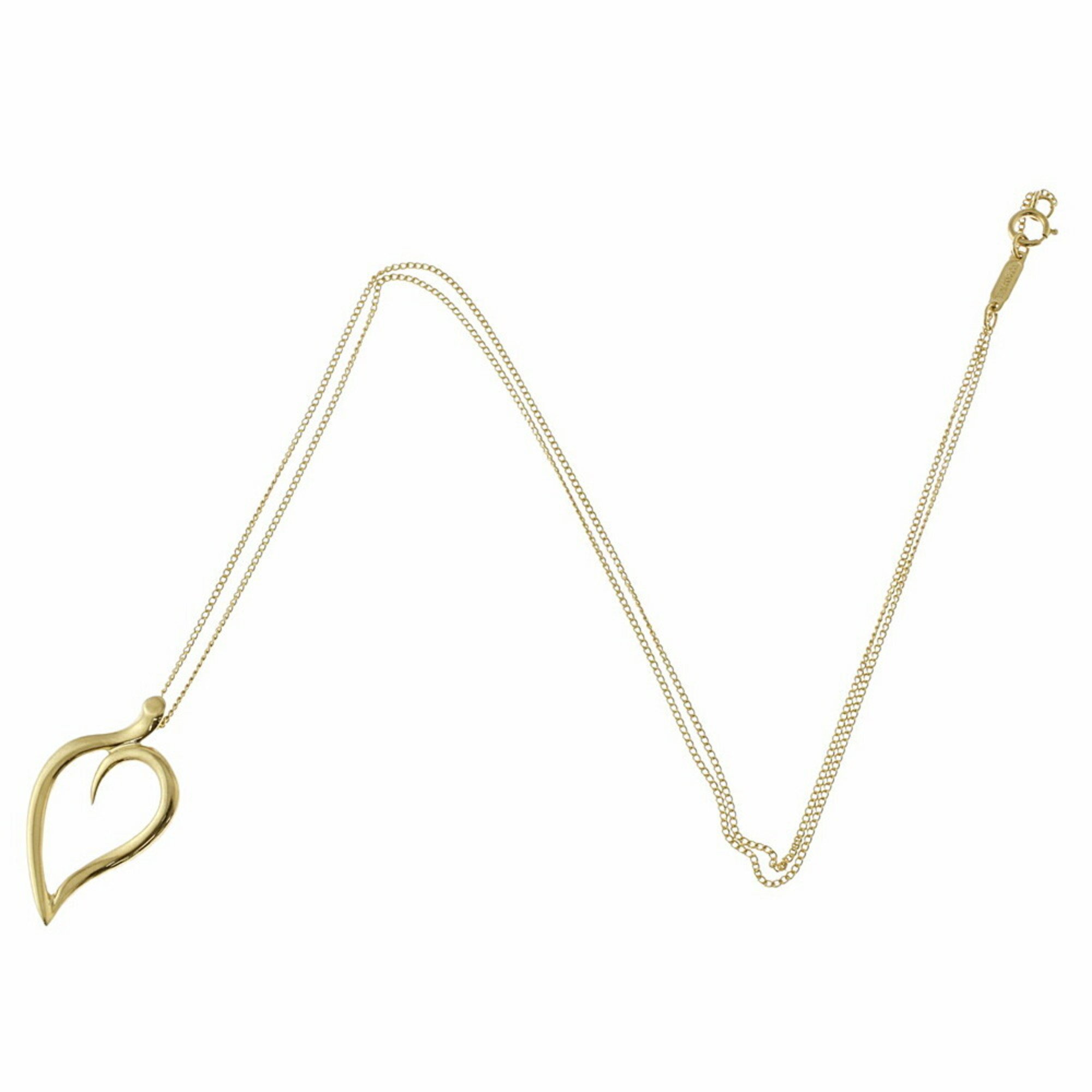 Tiffany Leaf Heart Necklace 18K Gold Women's TIFFANY&Co.