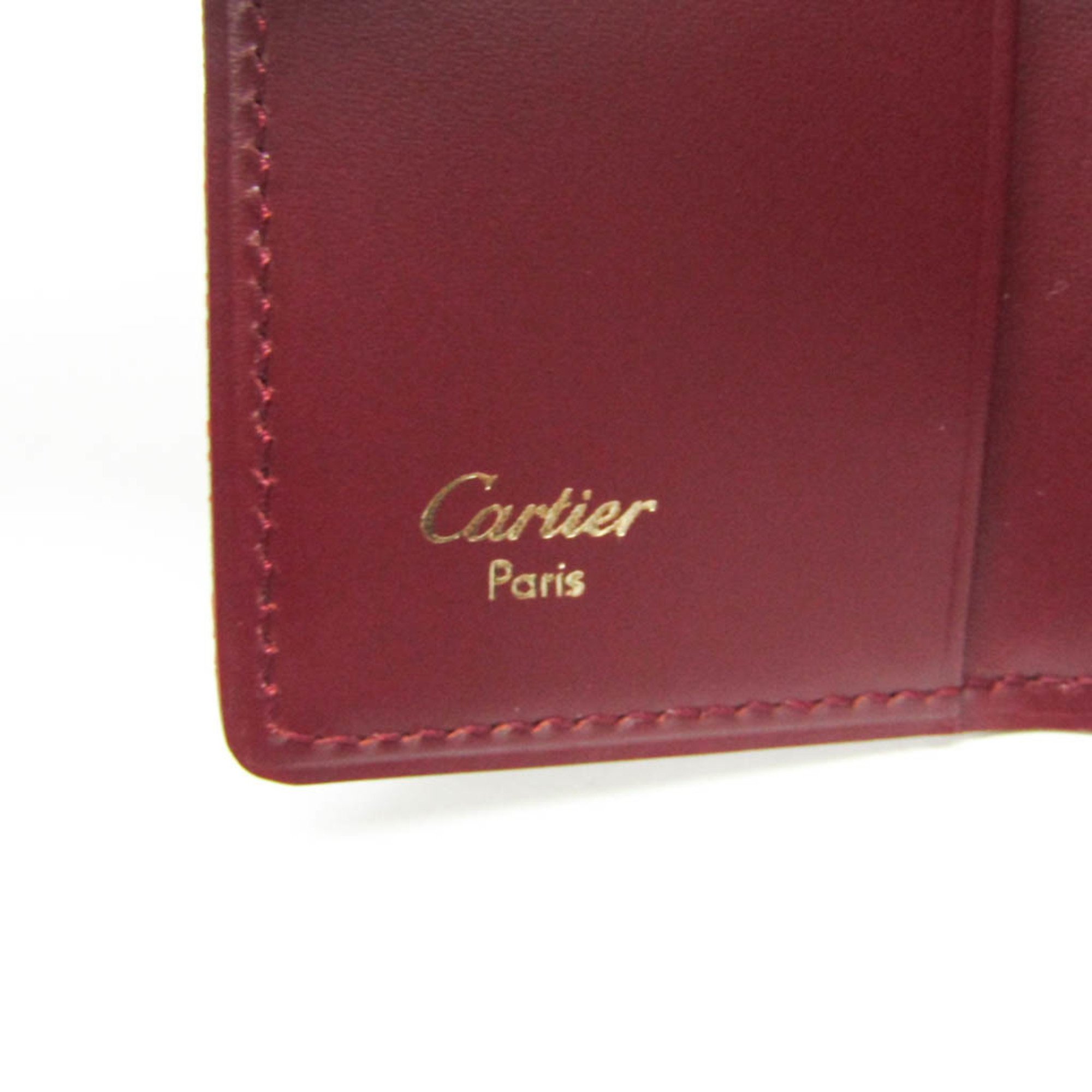 Cartier Must L3000453 Women's Leather Key Case Bordeaux