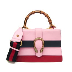 Gucci Bamboo Dionysus 448075 Women's Leather Handbag,Shoulder Bag Navy,Pink,Red Color