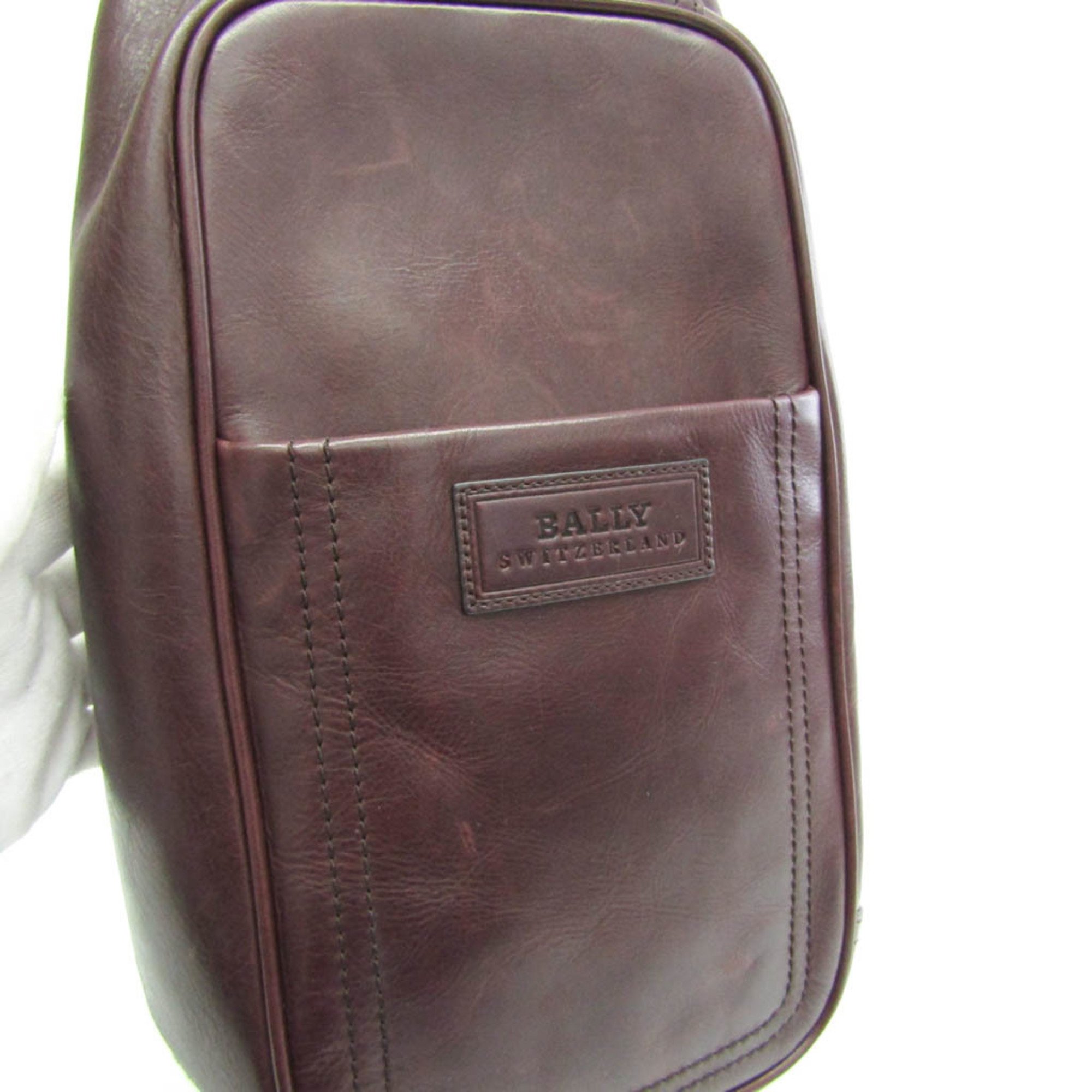 Bally Sling Bag Men's Leather Shoulder Bag Red Brown