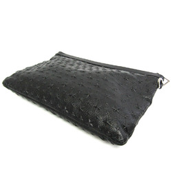 Jimmy Choo DEREK Men,Women Leather Studded Clutch Bag Black