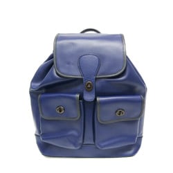 Coach Heritage C2902 Men's Leather Backpack Blue