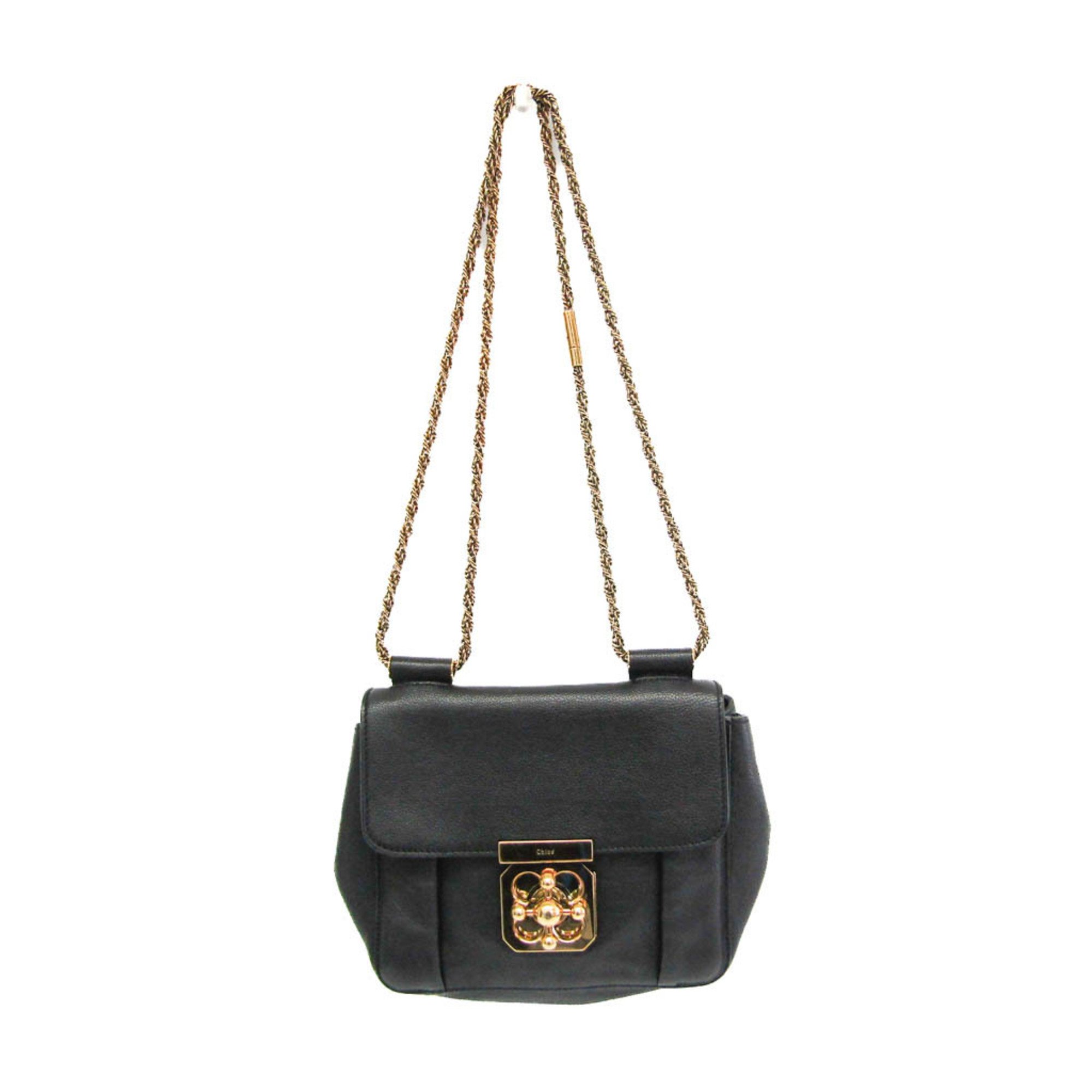 Chloé Elsie Women's Leather Shoulder Bag Black