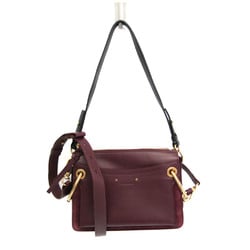 Chloé Roy Women's Leather,Suede Shoulder Bag Wine