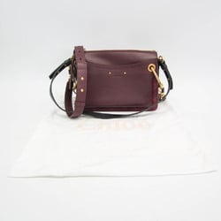 Chloé Roy Women's Leather,Suede Shoulder Bag Wine