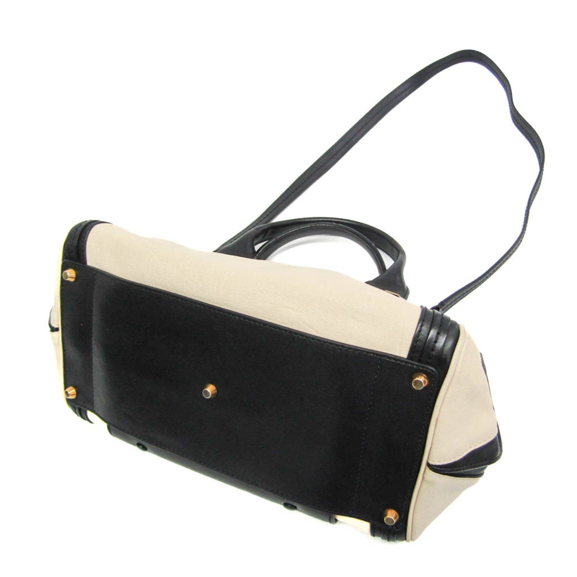 Chloé Little Alice 3S0158 Women's Leather Handbag,Shoulder Bag Black,Off-white