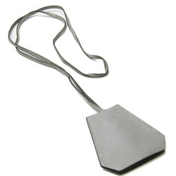 Hermes Clochette Key Ring Leather,Metal No Stone Men,Women Casual Pendant Necklace (Gray)