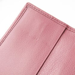 Prada GLACE CALF 1PG222 Women's Leather Key Case Pink