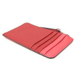 Loewe Anagram Fragment Case Leather Card Case Pink,Red Color