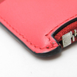 Loewe Anagram Fragment Case Leather Card Case Pink,Red Color