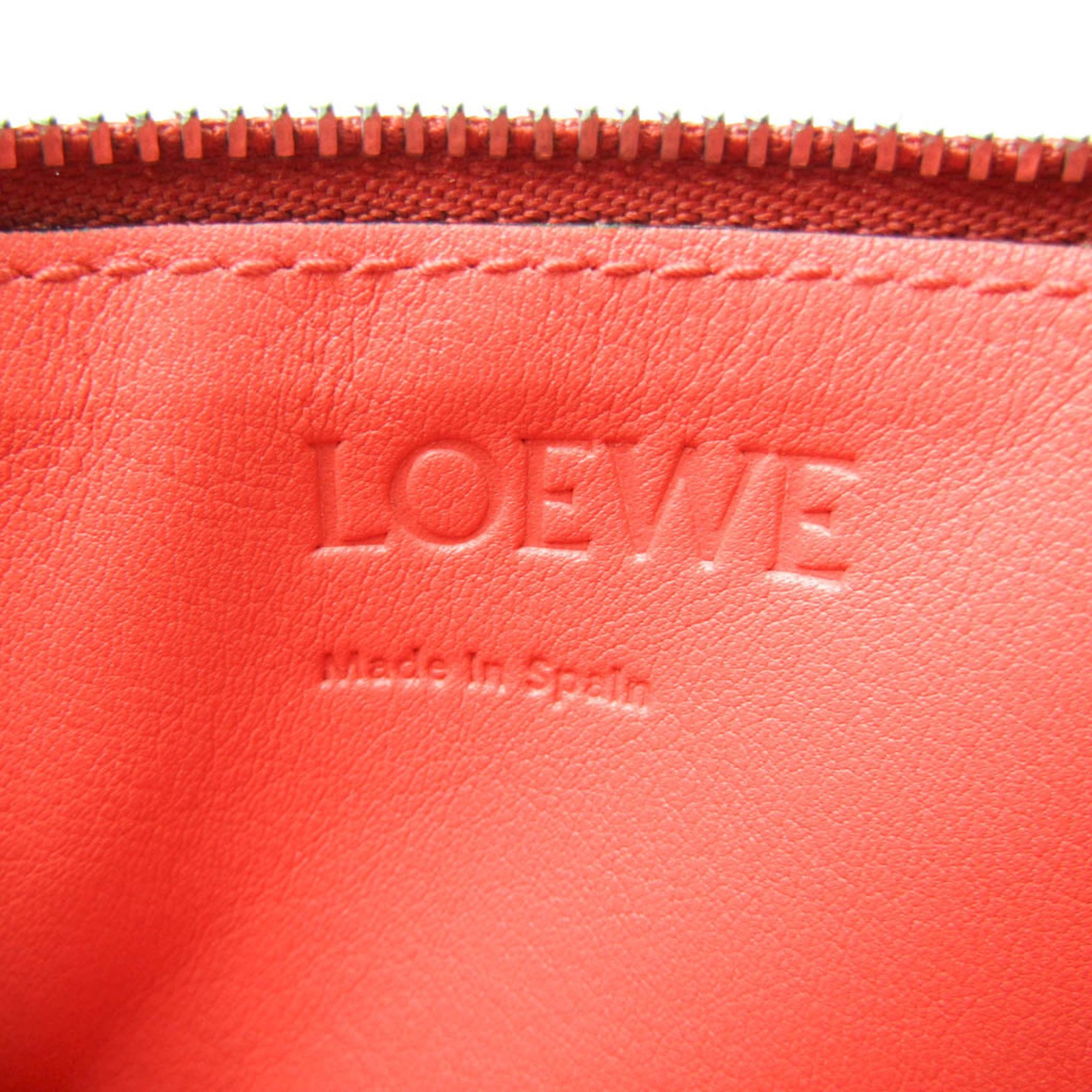 Loewe Anagram Fragment Case Leather Card Case Pink,Red Color