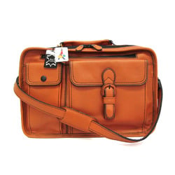 Porter Baron 206-02635 Men's Leather Briefcase,Shoulder Bag Orange