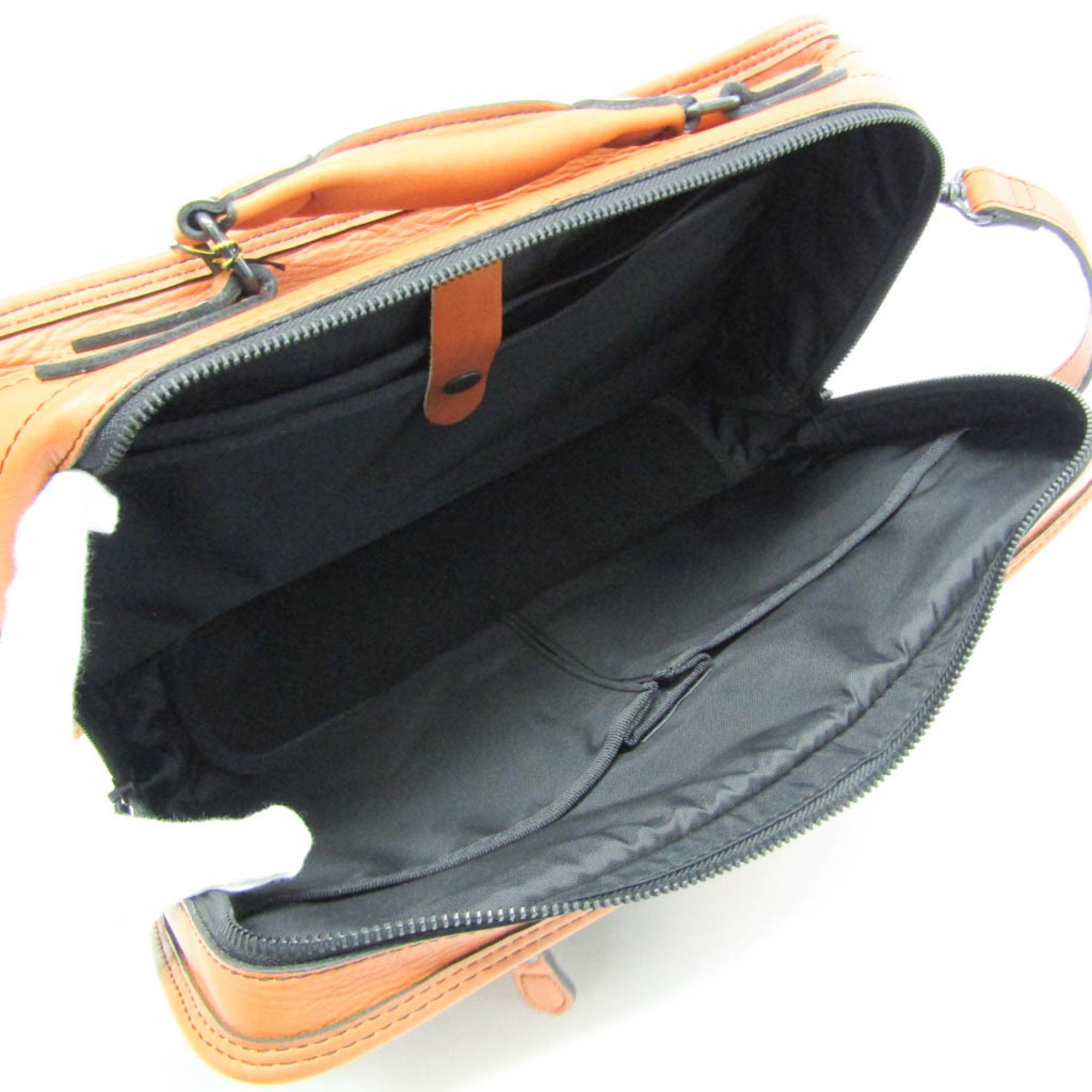 Porter Baron 206-02635 Men's Leather Briefcase,Shoulder Bag Orange