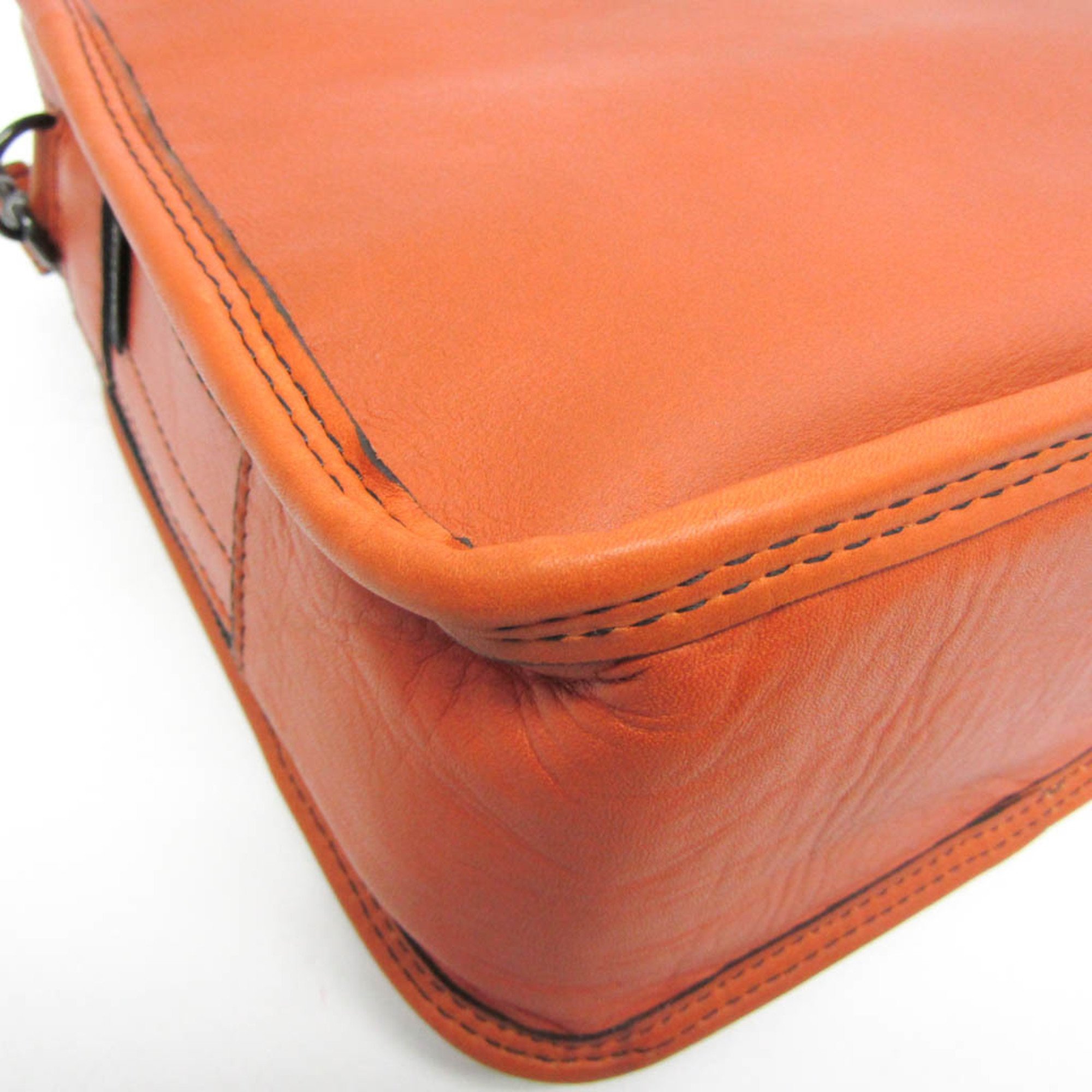 Porter Baron 206-02635 Men's Leather Briefcase,Shoulder Bag Orange