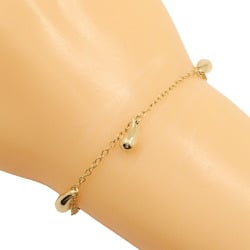 Tiffany TIFFANY&Co. Teardrop 5P Bracelet Elsa Peretti K18 Yellow Gold Approx. 8.3g Women's