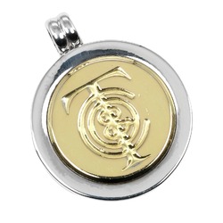 Tiffany TIFFANY&Co. T&C Coin Pendant Top Silver 925 K18YG Yellow Gold Approx. 10.7g