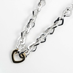 Tiffany & Co. Heart Link Necklace 925 Silver, 18K Yellow Gold, Approx. 73g