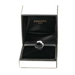 Chanel Camellia size 7 ring, K18WG white gold, ceramic, diamond, approx. 3.4g