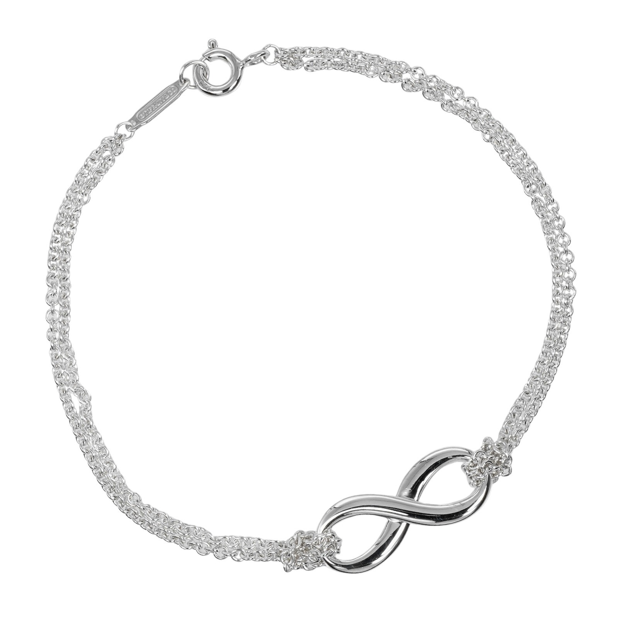 Tiffany TIFFANY&Co. Infinity double chain bracelet Silver 925 Approximately 3.4g