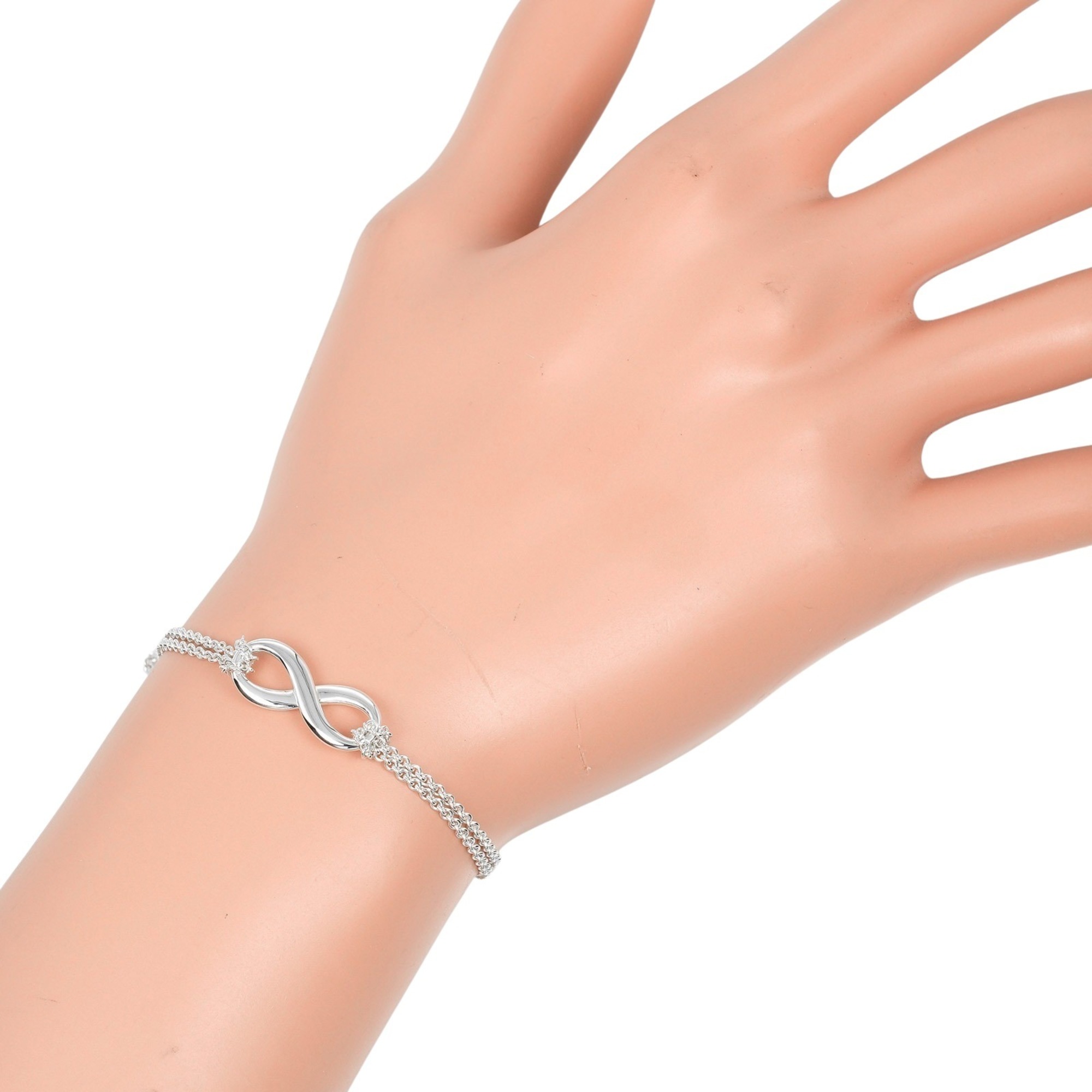 Tiffany TIFFANY&Co. Infinity double chain bracelet Silver 925 Approximately 3.4g