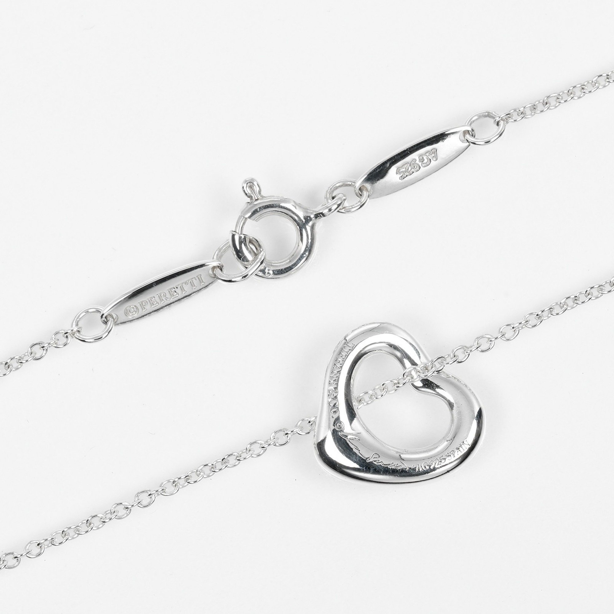 Tiffany TIFFANY&Co. Heart Necklace 11mm Model Silver 925 Approx. 2.1g