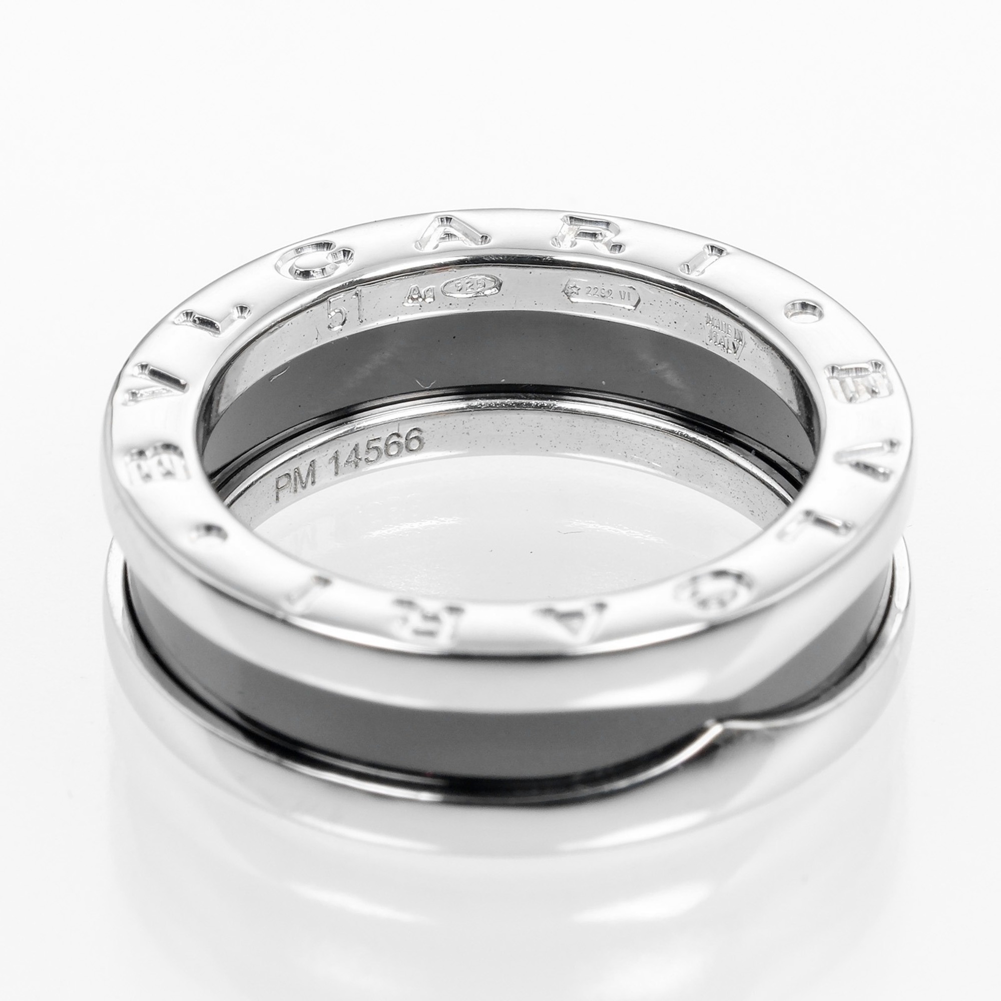 BVLGARI B.ZERO1 Save the Children Size 10.5 Ring Silver 925 Ceramic Approx. 6.43g