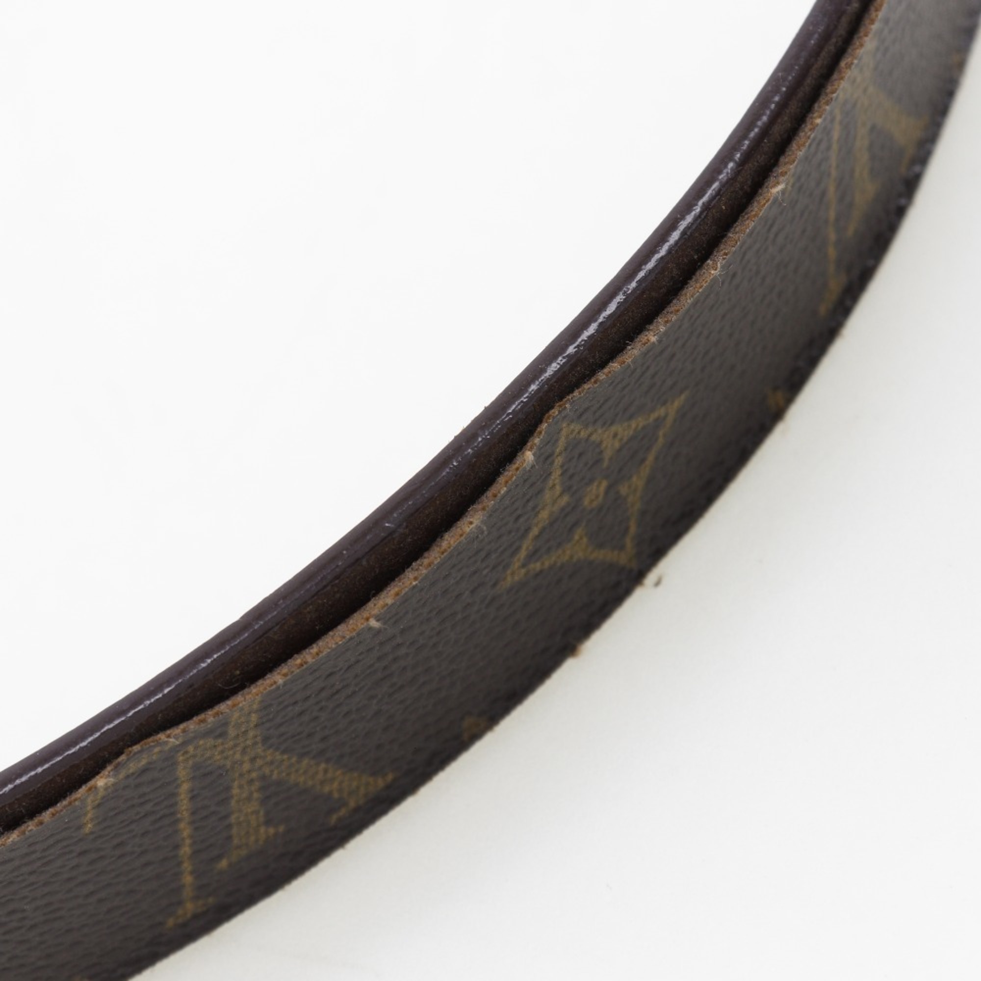 Louis Vuitton LOUIS VUITTON Ceinture Carre Belt M6800 Monogram Canvas 2002 Brown LB1002 Men's