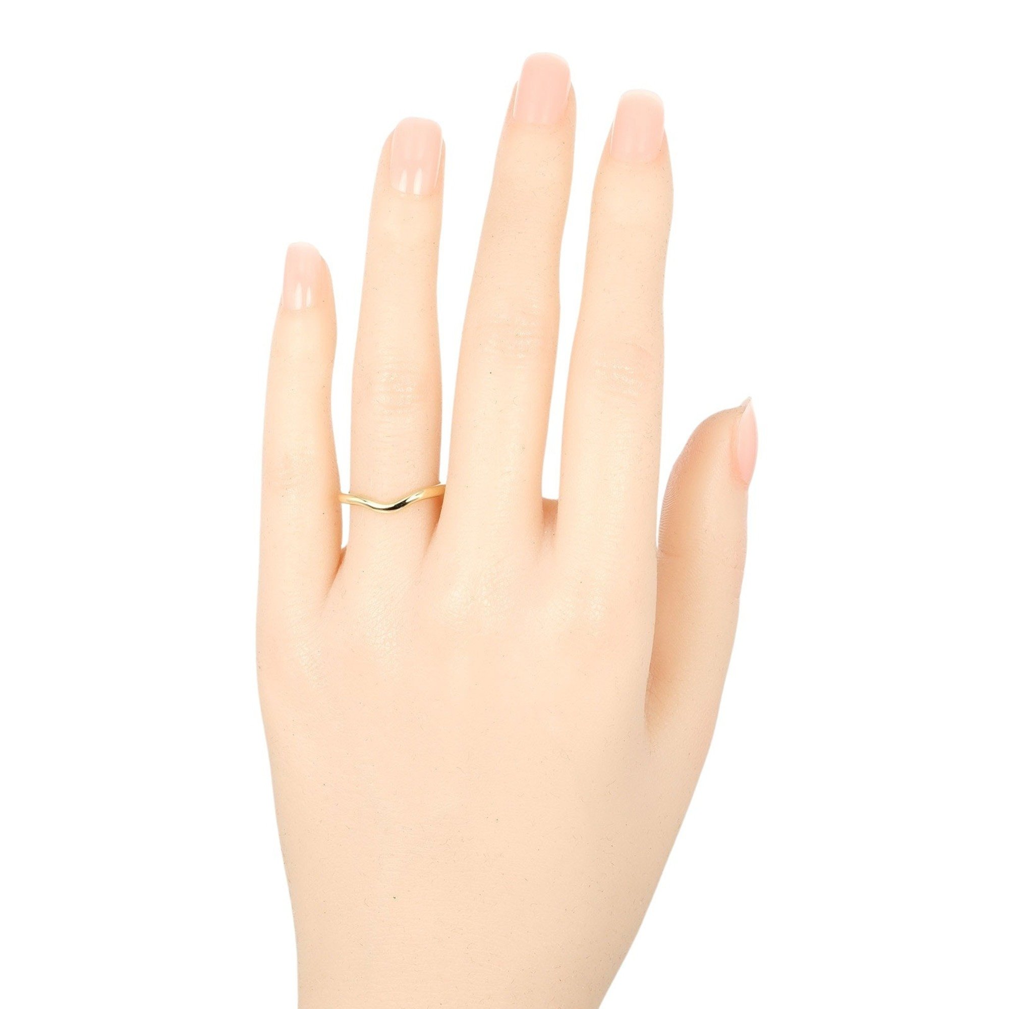 Tiffany TIFFANY&Co. Curved band size 12 ring 2mm model K18YG yellow gold approx. 2.38g