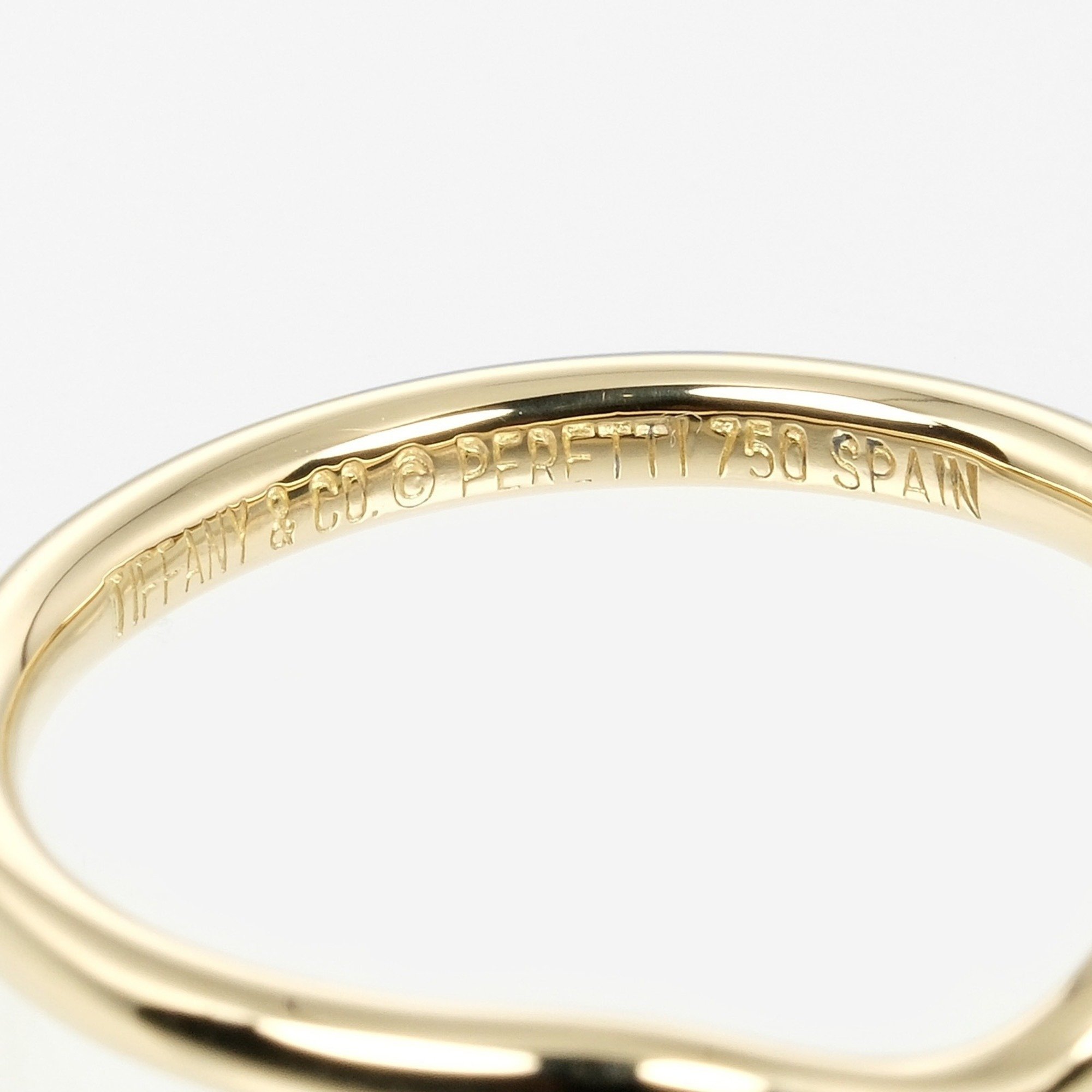 Tiffany TIFFANY&Co. Curved band size 12 ring 2mm model K18YG yellow gold approx. 2.38g