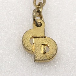 Christian Dior CD necklace, gold plated x rhinestones, made in Germany, approx. 4.2g, for women