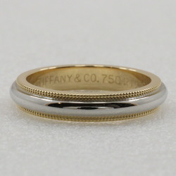 Tiffany & Co. Milgrain size 9 ring, Pt950 platinum x K18 yellow gold, approx. 5.4g, for women