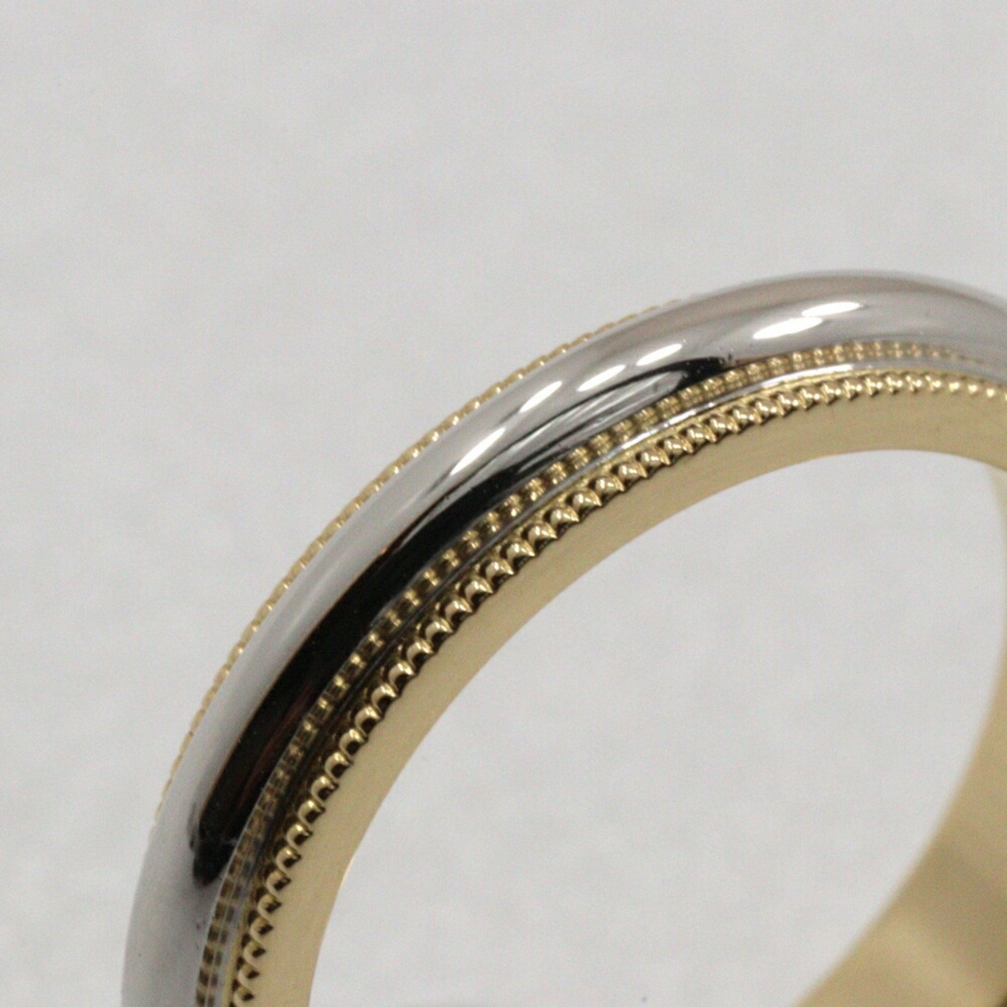 Tiffany & Co. Milgrain size 9 ring, Pt950 platinum x K18 yellow gold, approx. 5.4g, for women