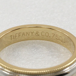 Tiffany & Co. Milgrain size 9 ring, Pt950 platinum x K18 yellow gold, approx. 5.4g, for women