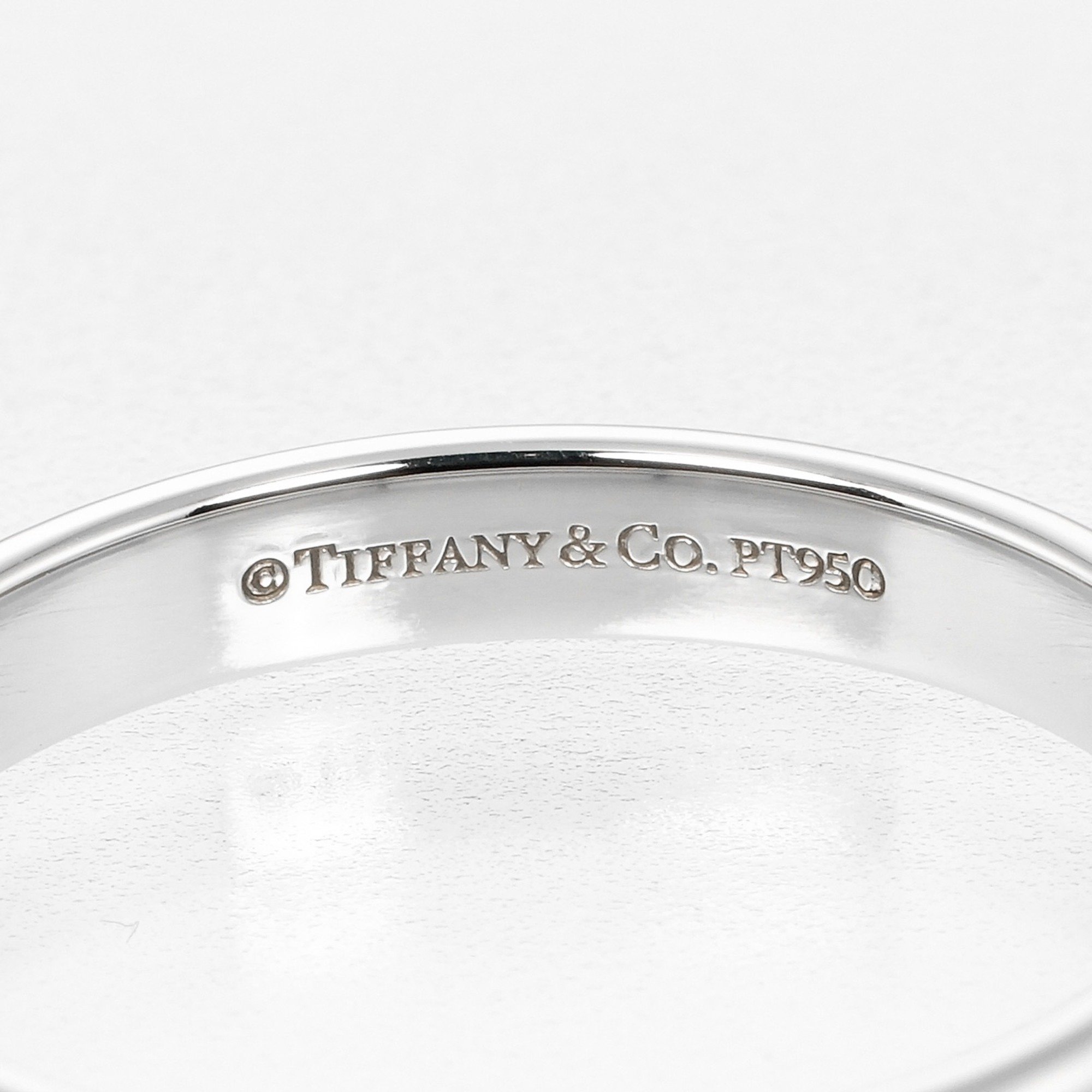 Tiffany & Co. Notes Lucida size 16 ring, 3mm, Pt950 platinum, approx. 4.81g