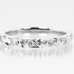 Chaumet Torsade size 7 ring, Pt950 platinum, 8P diamonds, approx. 3.5g