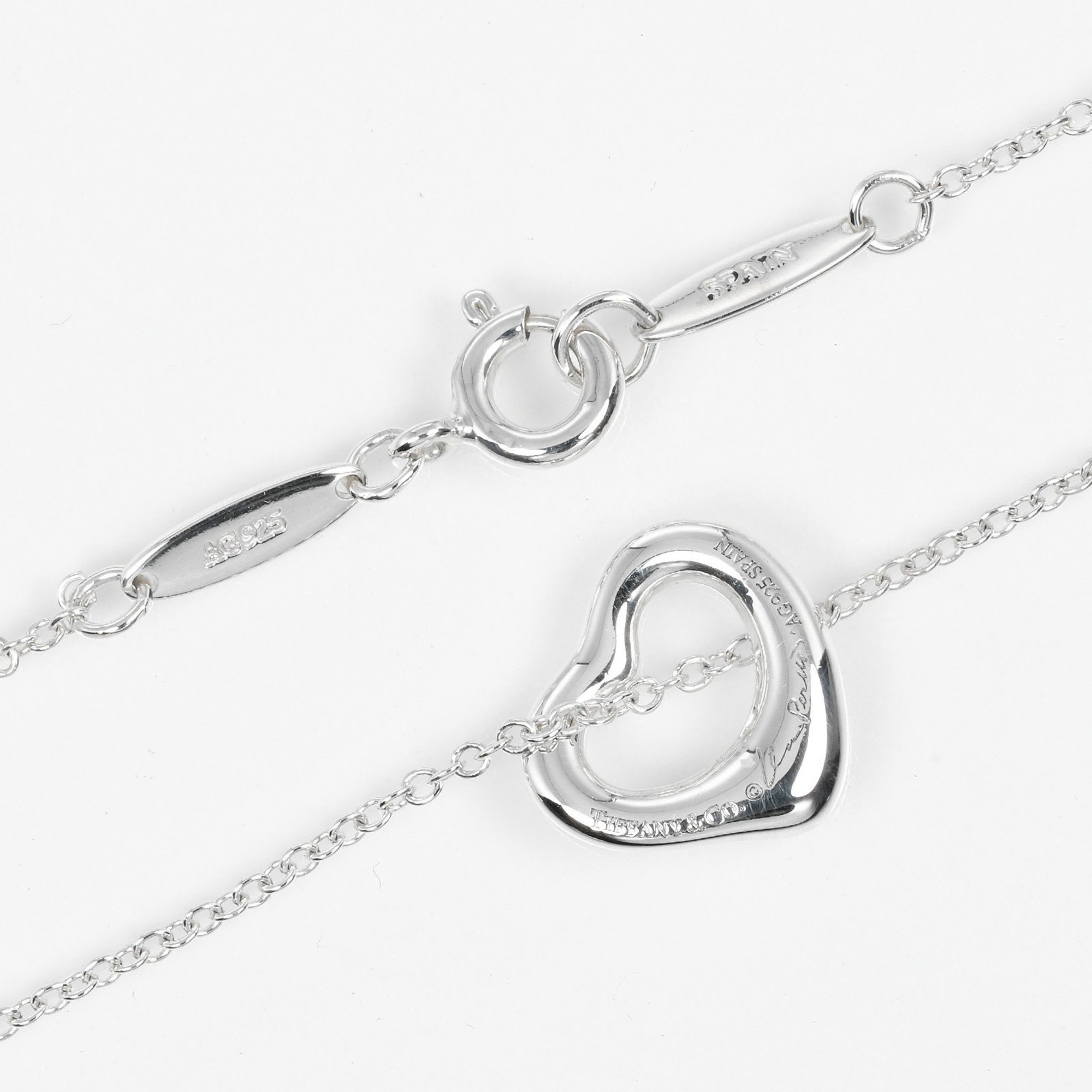 Tiffany TIFFANY&Co. Heart Necklace 11mm Model Silver 925 Approx. 1.6g