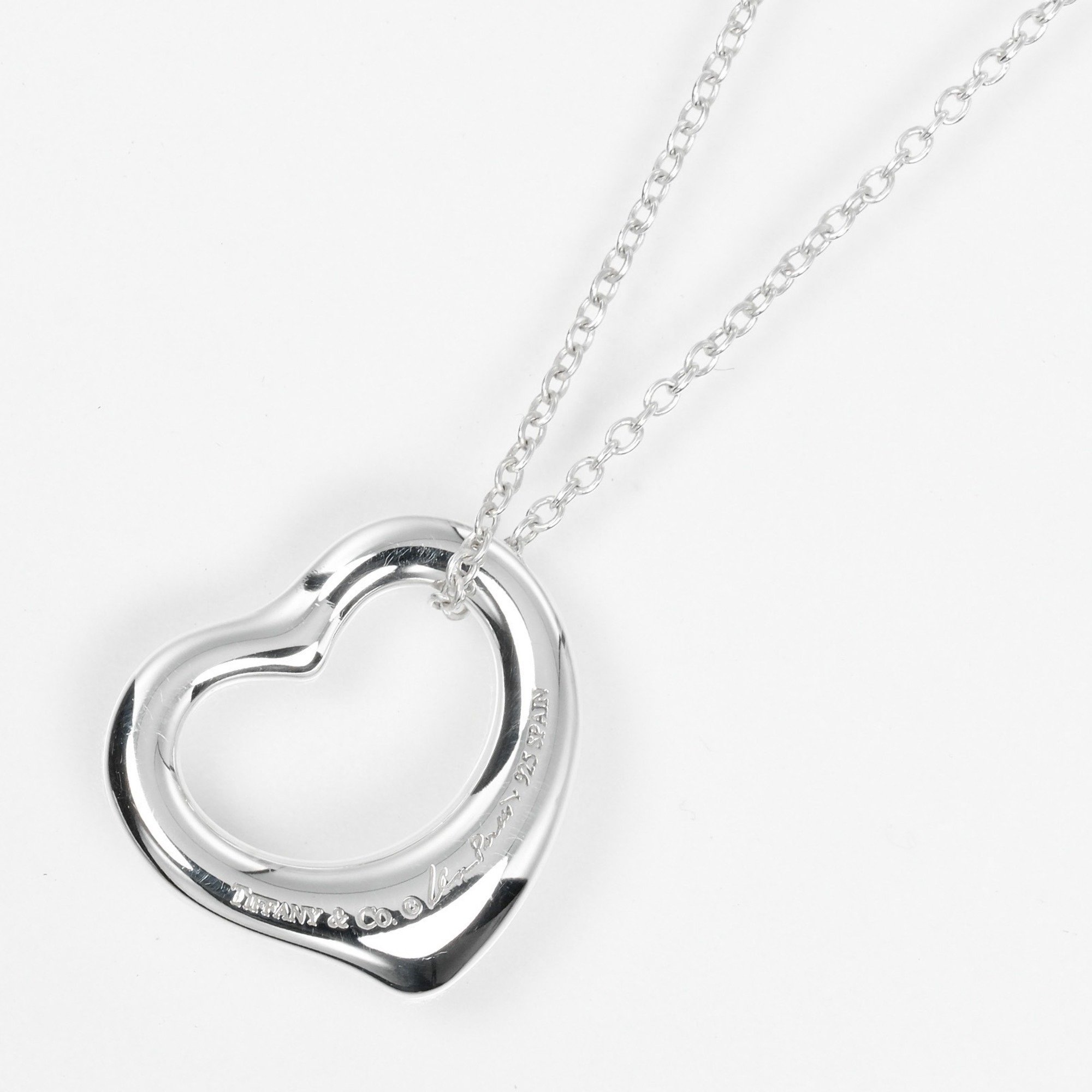 Tiffany TIFFANY&Co. Heart Necklace 16mm Model Silver 925 Approx. 3.2g