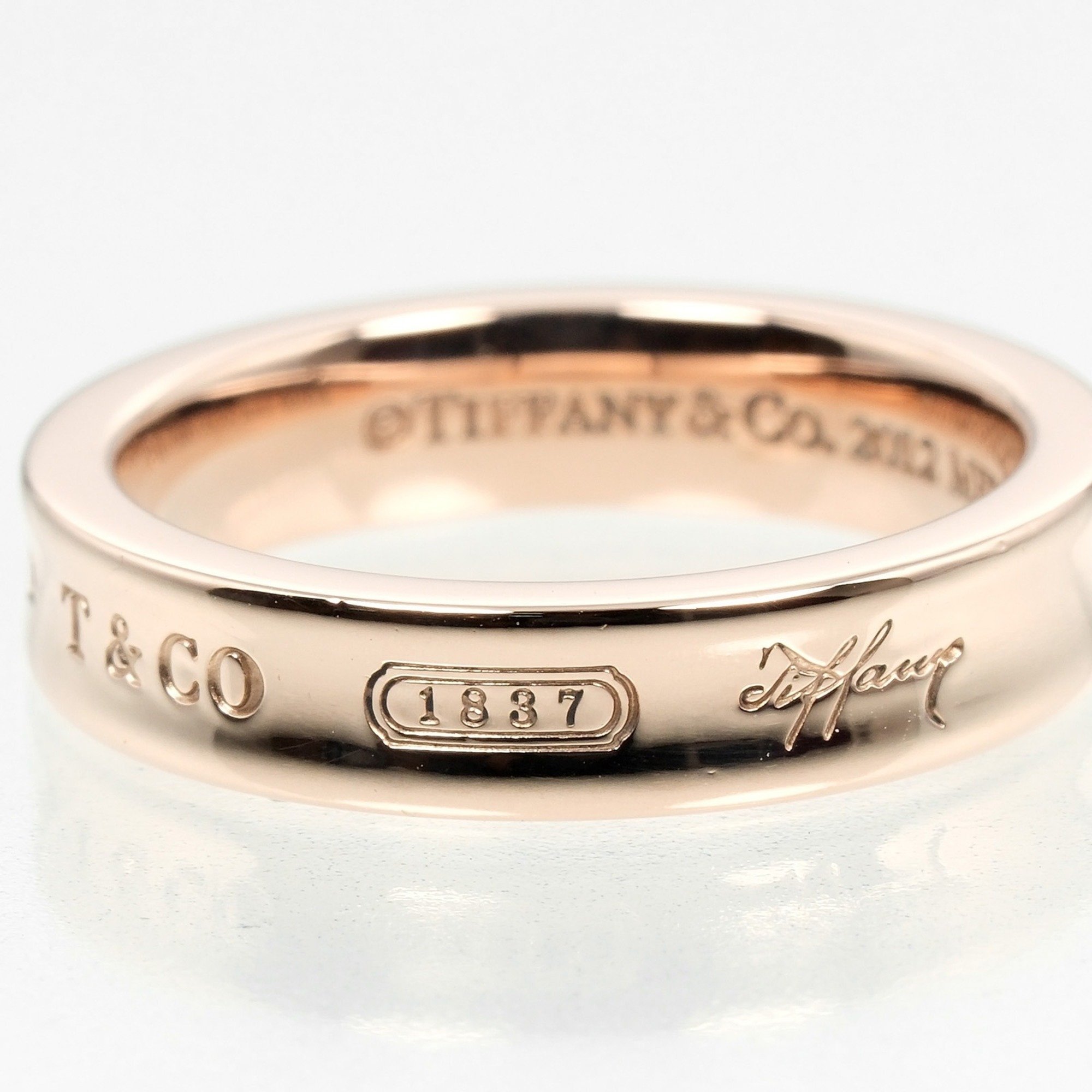 Tiffany TIFFANY&Co. 1837 size 7.5 ring, rubedo metal, approx. 4.1g