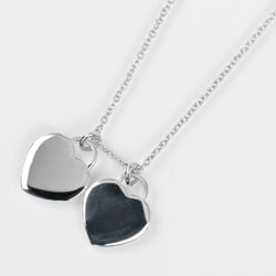 Tiffany & Co. Return to Double Heart Tag Necklace Silver 925 Approx. 3g