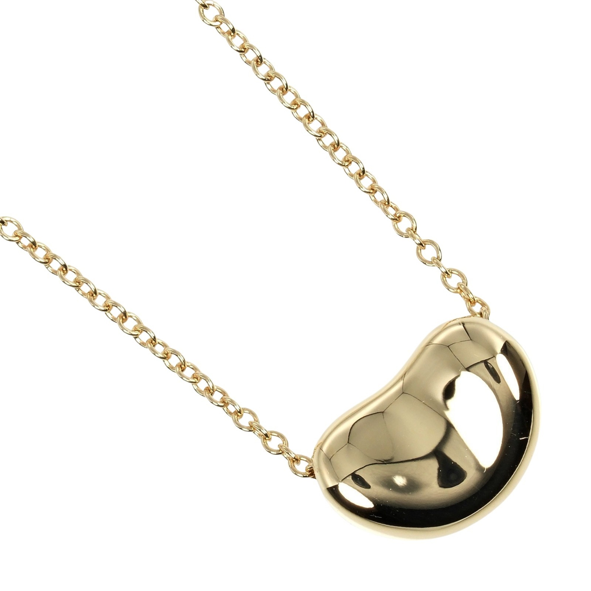 Tiffany TIFFANY&Co. Bean Necklace K18YG Yellow Gold Approx. 4.2g