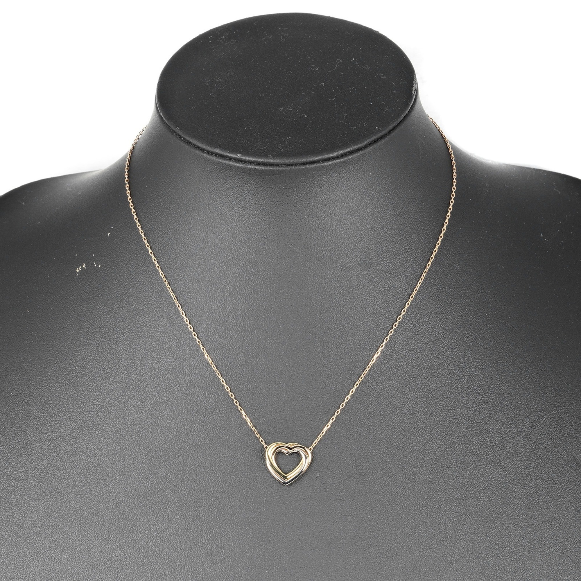 Cartier Trinity Heart Necklace K18 Gold YG PG WG Approx. 4.19g