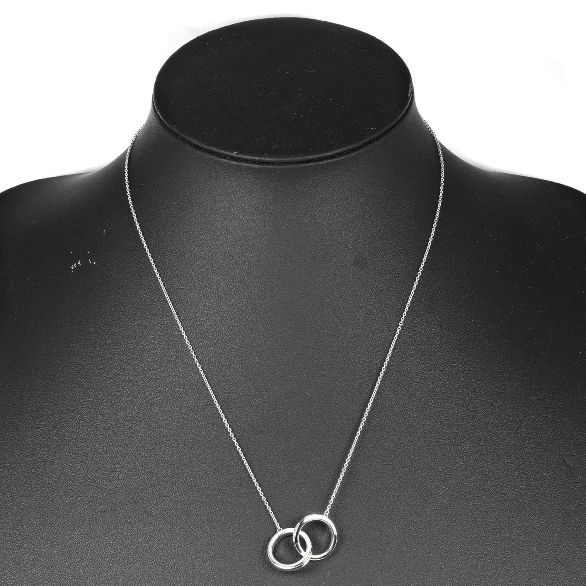 Tiffany TIFFANY&Co. 1837 Interlocking Circle Necklace Silver 925 Approx. 4.3g