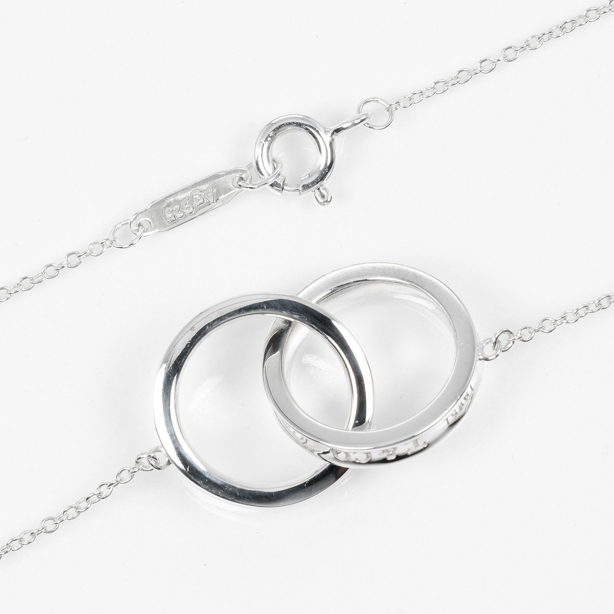 Tiffany TIFFANY&Co. 1837 Interlocking Circle Necklace Silver 925 Approx. 4.3g