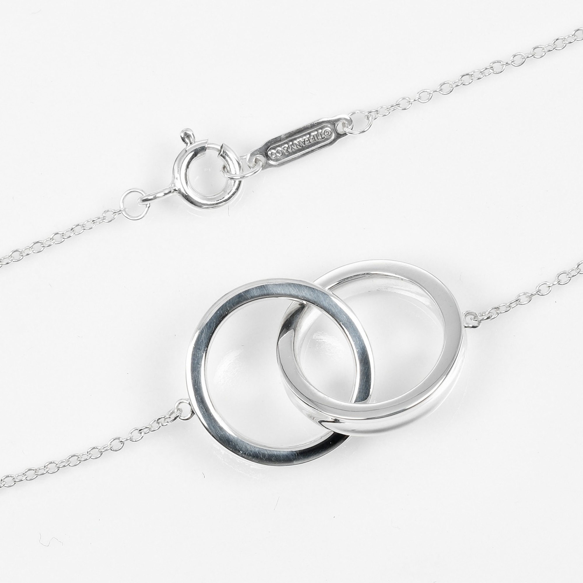 Tiffany TIFFANY&Co. 1837 Interlocking Circle Necklace Silver 925 Approx. 4.3g