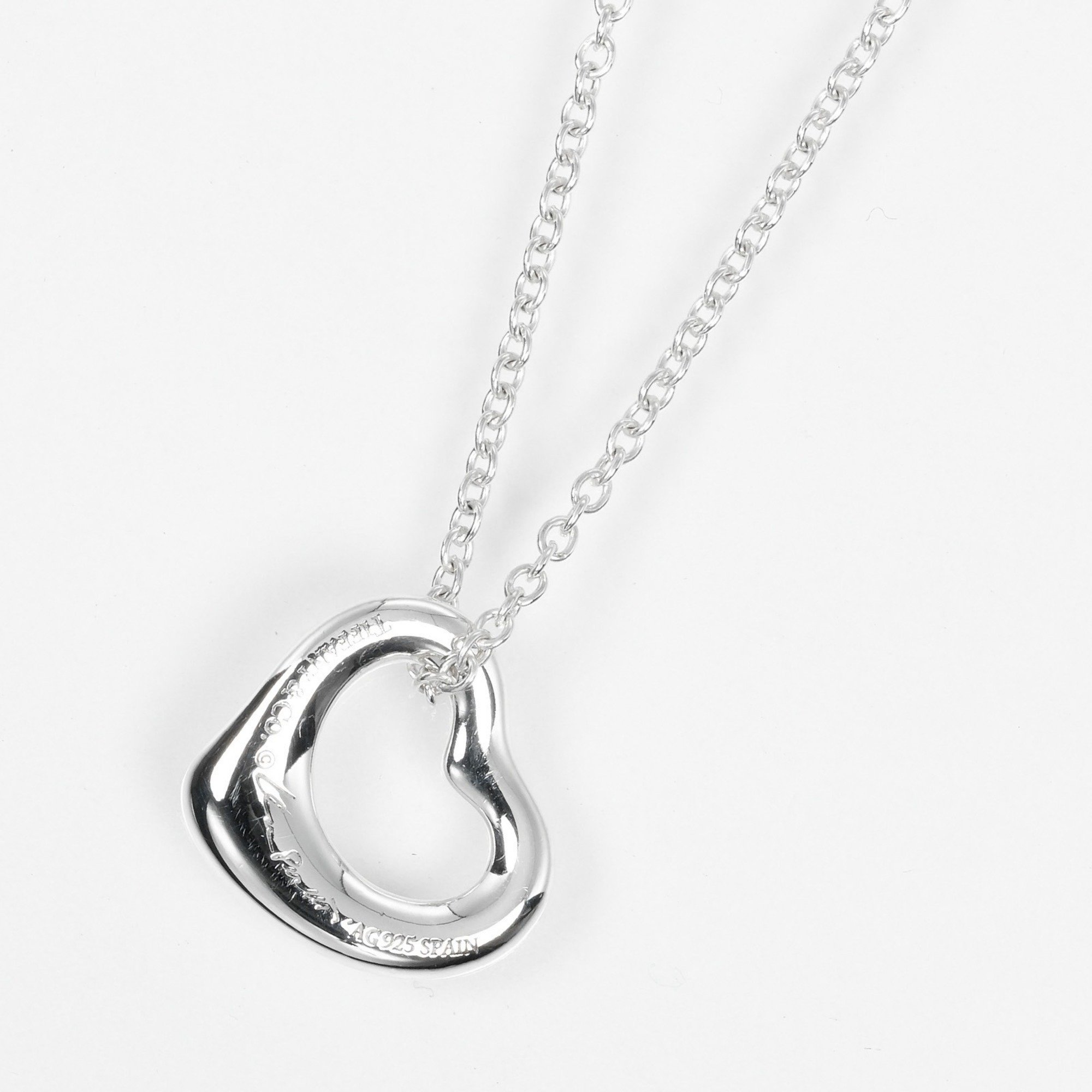 Tiffany TIFFANY&Co. Heart Necklace 11mm Model Silver 925 Approx. 2.1g