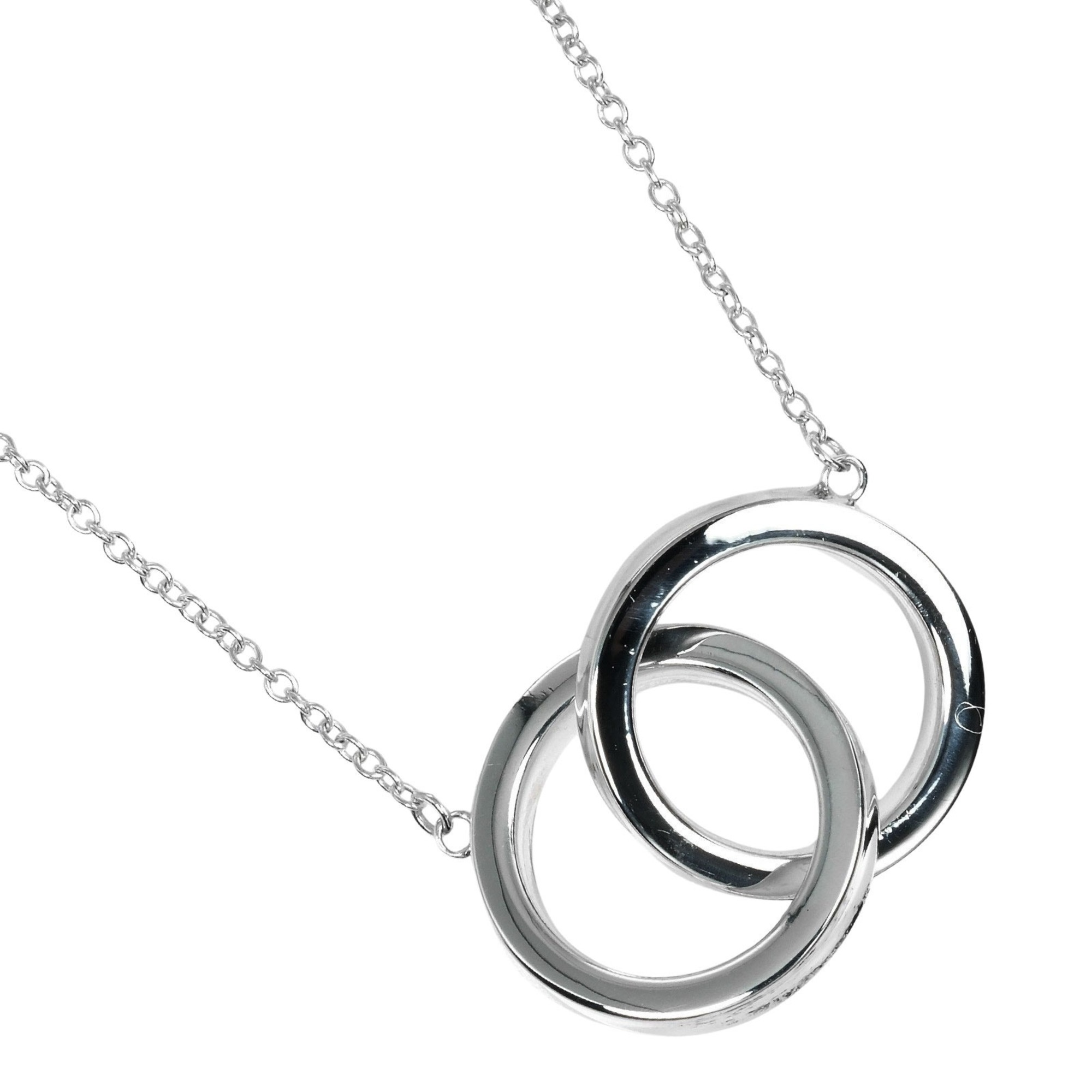 Tiffany TIFFANY&Co. 1837 Interlocking Circle Necklace Silver 925 Approx. 4.9g