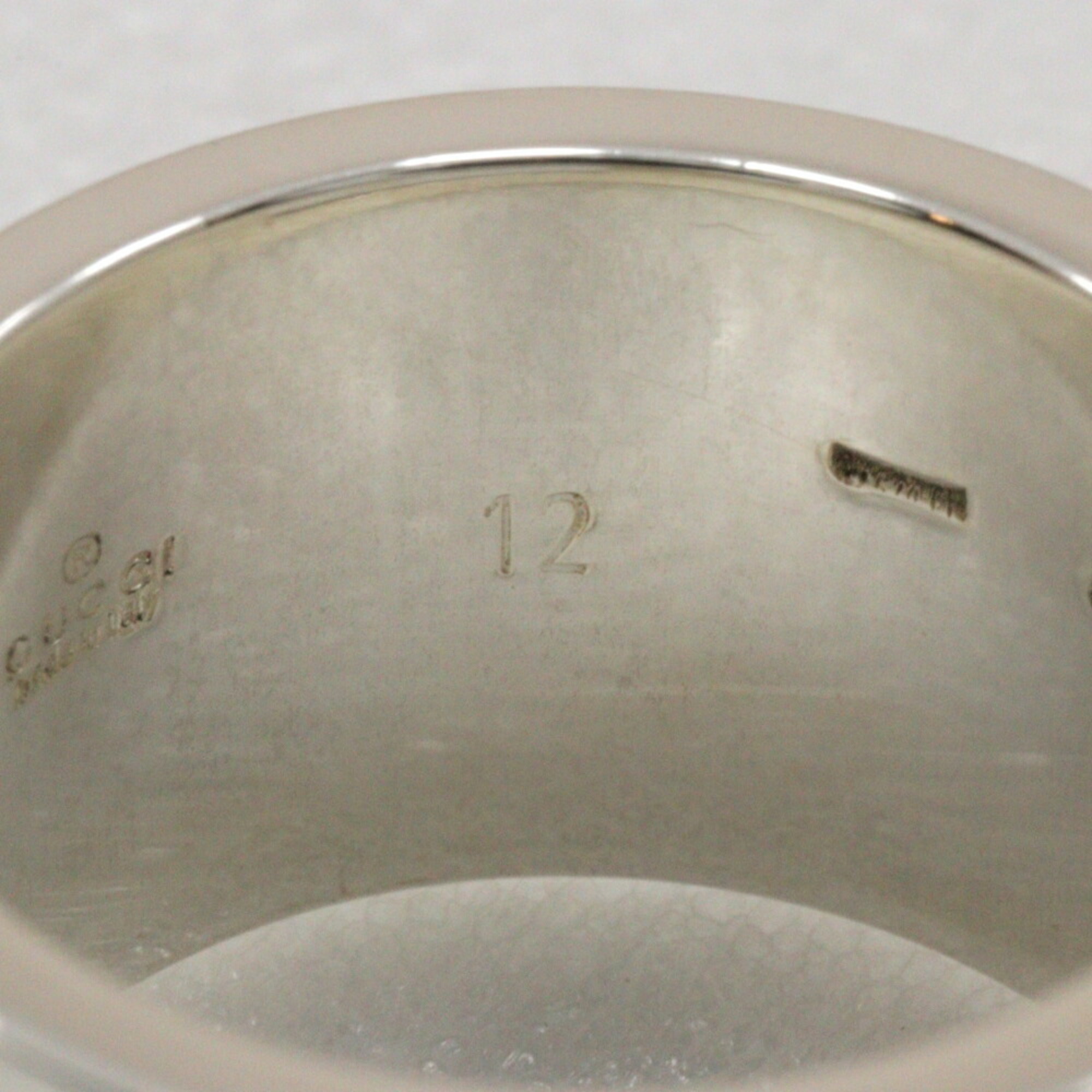 Gucci Branded G wide ring size 12 ring, silver 925, approx. 10.8g for women