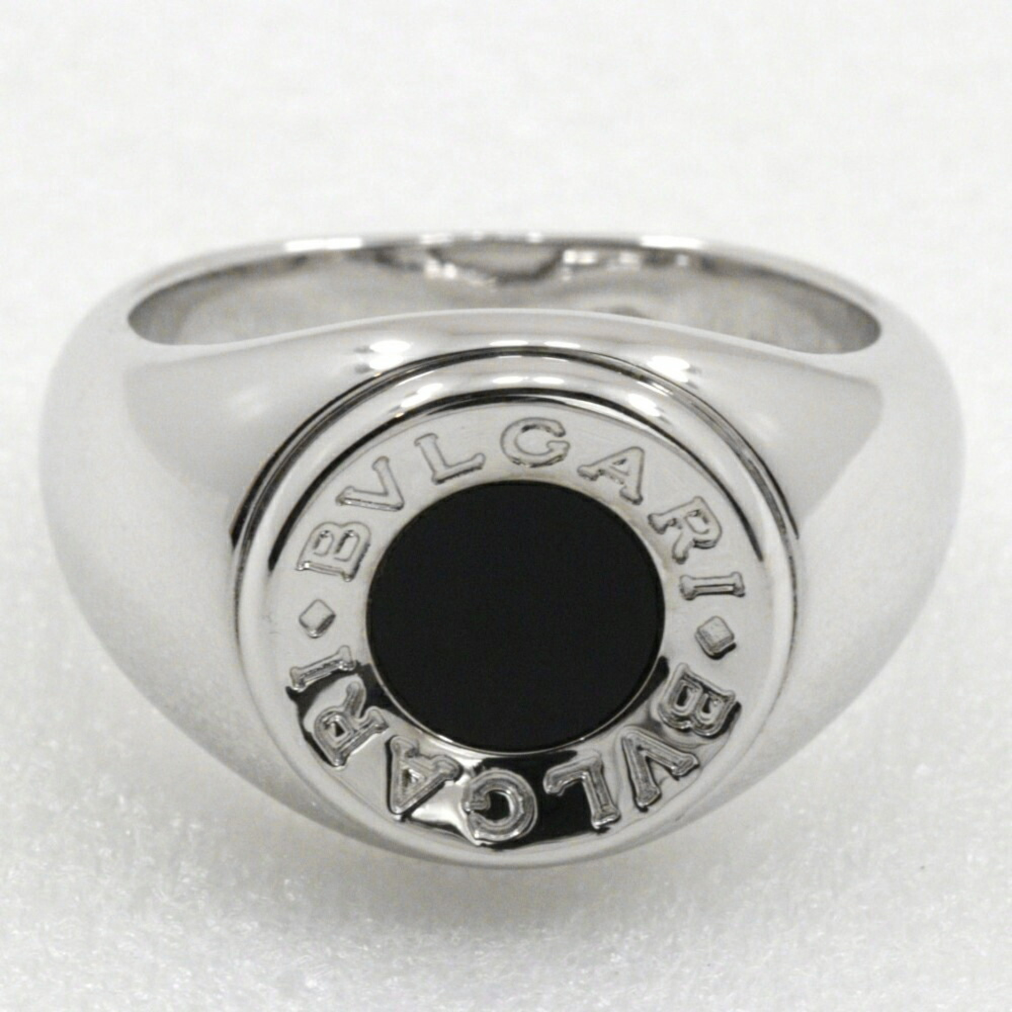 BVLGARI Ring size 16 K18 white gold x onyx Approx. 13.7g Bvlgari Unisex