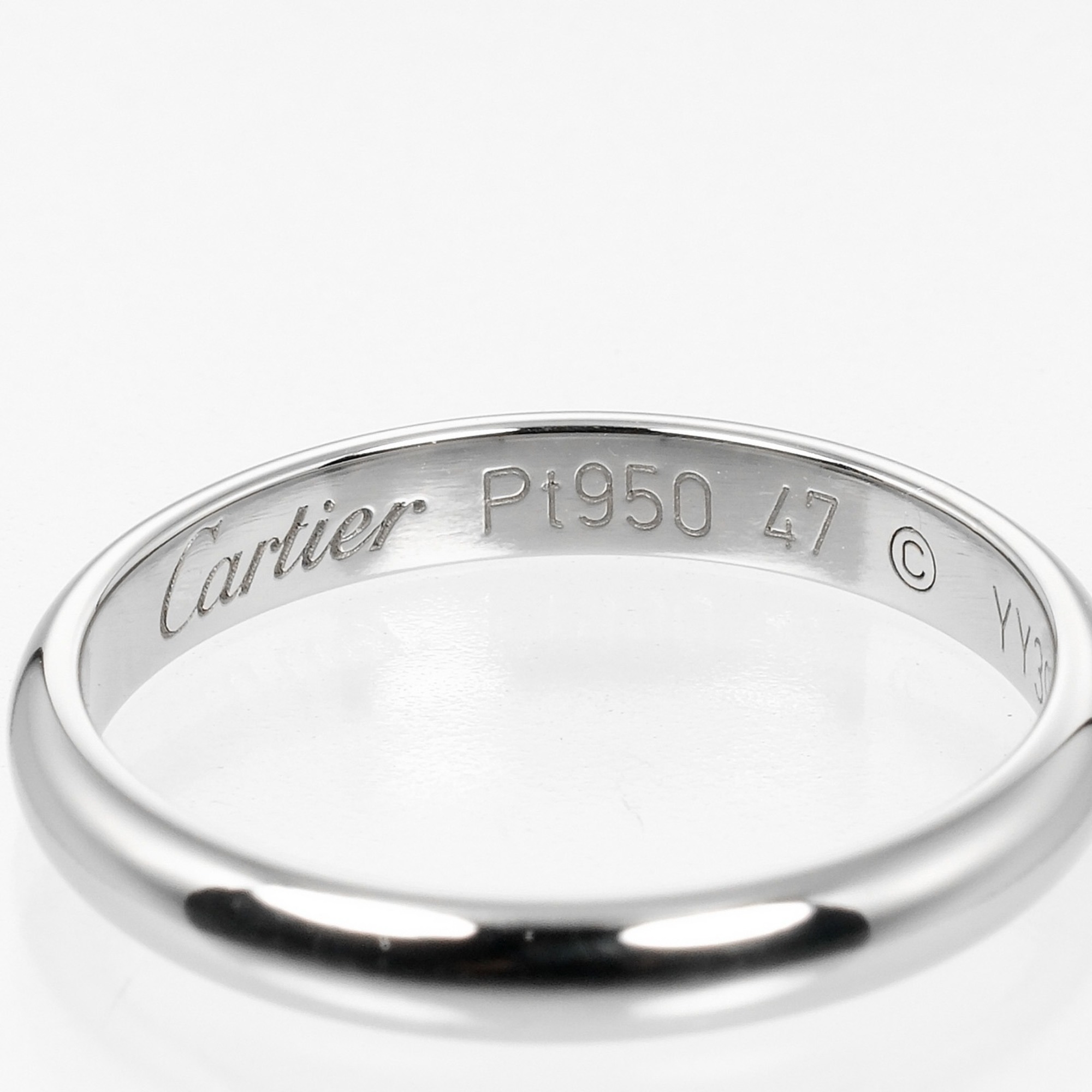 Cartier 1895 Wedding Ring Size 7 Pt950 Platinum Approx. 2.58g